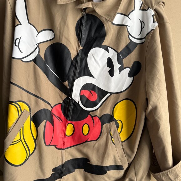 Disney Mickey & Co Collection - Mickey Mouse Tan Zip Up Jacket Unisex Medium - Picture 7 of 8